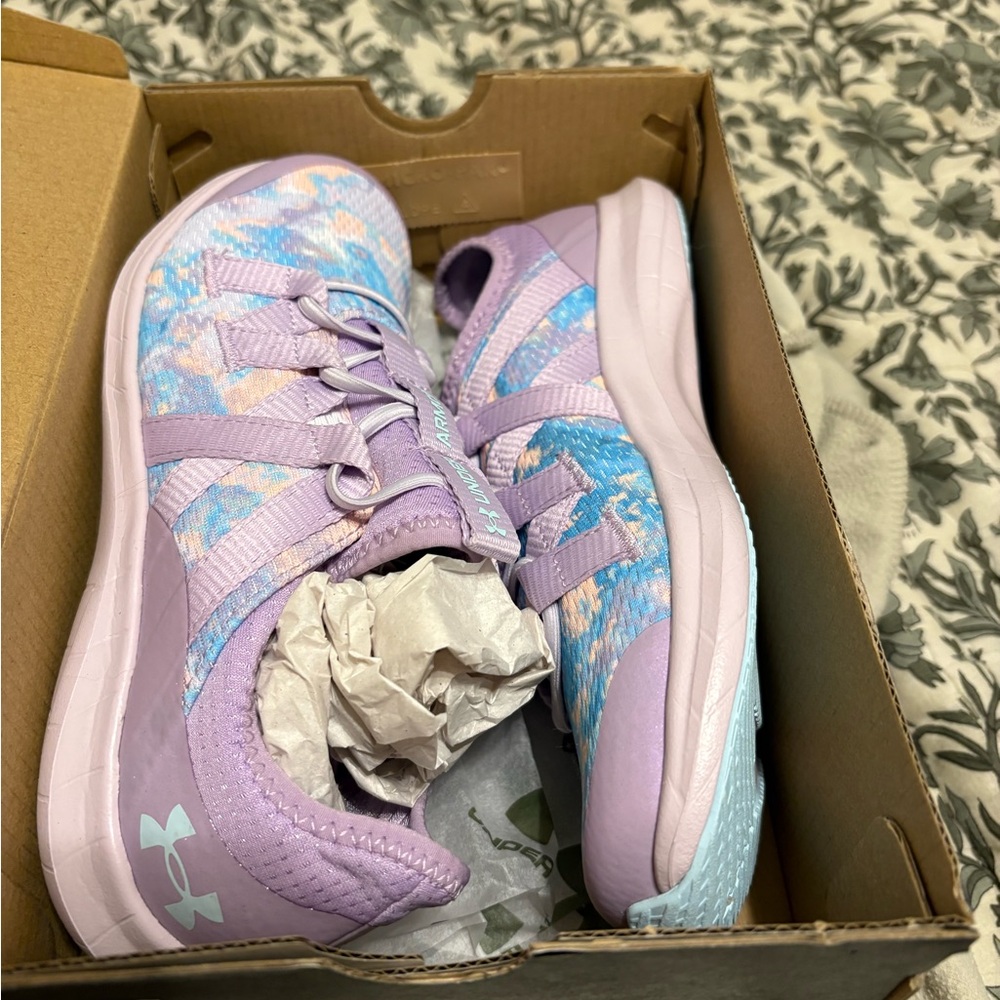Under Armour Kids' Pastel Purple and Blue Sneakers